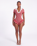 Anica Romper - Red
